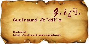 Gutfreund Ádám névjegykártya